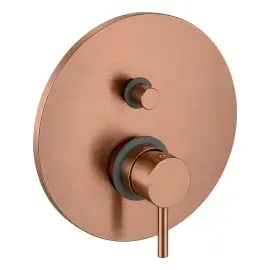 Змішувач для душу Light Paffoni LIG015RASP Brushed Copper PVD — вид на білому тлі