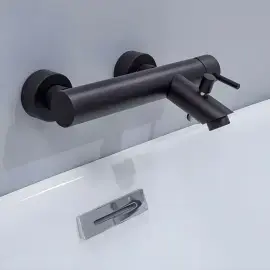 Змішувач для ванни  Light Paffoni LIG022NO Matt Black — бічний ракурс