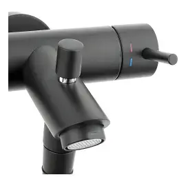 Змішувач для ванни  Light Paffoni LIG022NO Matt Black — ракурс 3/4