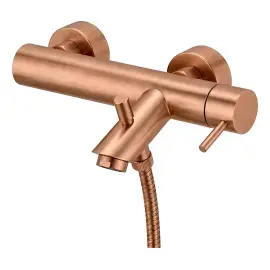 Змішувач для ванни Light Paffoni LIG022RASP Brushed Copper PVD — вид на білому тлі