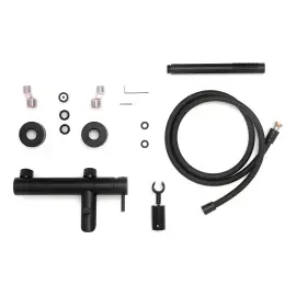 Змішувач для ванни  Light з регульованим душовим гарнітуром Paffoni LIG023NO Matt Black — бічний ракурс