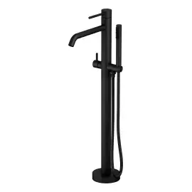 Змішувач для ванни Light Paffoni LIG032NO Matt Black — вид на білому тлі