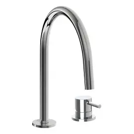 Змішувач для раковини  Light з донним клапаном Clic-Clac Paffoni LIG051KCR Chrome — вид на білому тлі