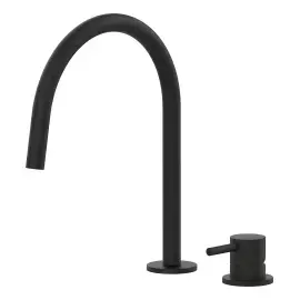 Змішувач для раковини  Light з донним клапаном Clic-Clac Paffoni LIG051KNO Matt Black — бічний ракурс