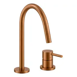 Змішувач для раковини Light Paffoni LIG051RASP Brushed Copper PVD — вид на білому тлі