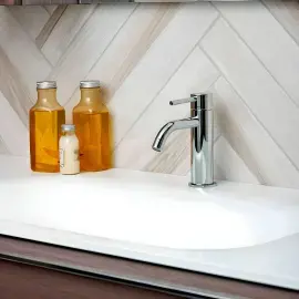 Змішувач для раковини  Light без донного клапана Paffoni LIG071CR Chrome — у встановленому вигляді