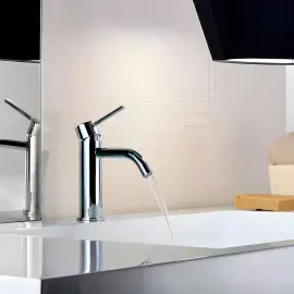 Змішувач для раковини  Light без донного клапана Paffoni LIG071CR Chrome — бічний ракурс