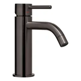 Змішувач для раковини  Light з донним клапаном Clic-Clac Paffoni LIG071KNKNSP Brushed Black Nickel — вид на білому тлі