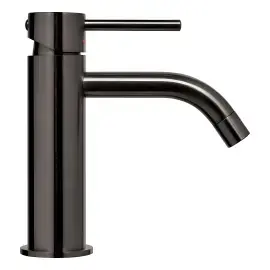Змішувач для раковини  Light з донним клапаном Clic-Clac Paffoni LIG071KNKNSP Brushed Black Nickel — вид спереду