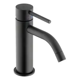 Змішувач для раковини  Light з донним клапаном Clic-Clac Paffoni LIG071KNO Matt Black — вид на білому тлі