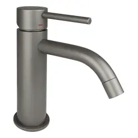 Змішувач для раковини Light Paffoni LIG071MG Mercury Grey — вид на білому тлі