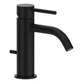 Змішувач для раковини  Light з донним клапаном Paffoni LIG075NO Matt Black — вид на білому тлі
