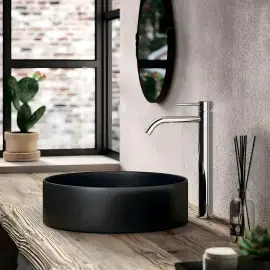 Змішувач для раковини високий  Light без донного клапана Paffoni LIG081CR Chrome — бічний ракурс