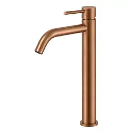 Змішувач для раковини Light Paffoni LIG081RASP Brushed Copper PVD — вид на білому тлі