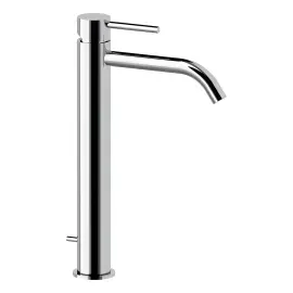 Змішувач для раковини високий  Light з донним клапаном Paffoni LIG085CR Chrome — вид на білому тлі