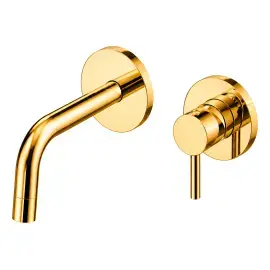 Змішувач для раковини Light Paffoni LIG104HG70 Honey gold — вид на білому тлі