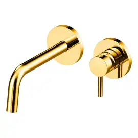 Змішувач для раковини Light Paffoni LIG105HG70 Honey gold — вид на білому тлі