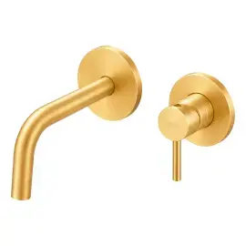 Змішувач для раковини Light Paffoni LIG105HGSP70 Brushed honey gold — вид на білому тлі