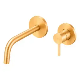 Змішувач для раковини Light Paffoni LIG106HGSP70 Brushed honey gold — вид на білому тлі