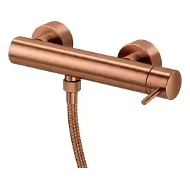 Змішувач для душу Light Paffoni LIG168RASP Brushed Copper PVD — вид на білому тлі