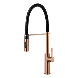Змішувач для кухні Light Paffoni LIG179RASPNO Brushed Copper PVD — вид на білому тлі