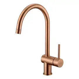 Змішувач для кухні Light Paffoni LIG280RASP Brushed Copper PVD — вид на білому тлі