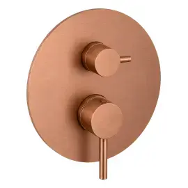 Змішувач для душу Light Paffoni LIGBOX018RASP Brushed Copper PVD — вид на білому тлі
