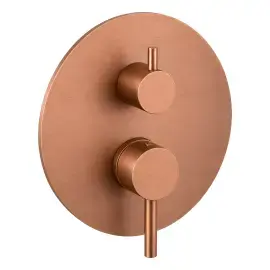 Змішувач для душу Light Paffoni LIGBOX019RASP Brushed Copper PVD — вид на білому тлі