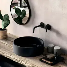 Змішувач для раковини Light Paffoni LIGBOX105NO70 Matt Black — вид спереду