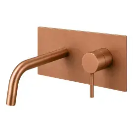 Змішувач для раковини Light Paffoni LIGBOX106RASP Brushed Copper PVD — вид на білому тлі