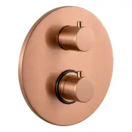 Термостат для душу Light Paffoni LIQ018RASP Brushed Copper PVD — вид на білому тлі