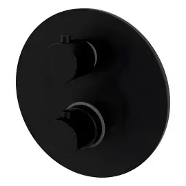 Термостат для душу на 3 споживача  Light Paffoni LIQ019NO Matt Black — вид спереду