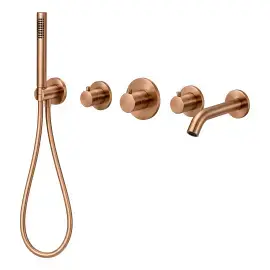 Термостат для душу та ванни Modular Box Paffoni MDE001RASP Brushed Copper PVD — вид на білому тлі