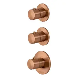 Термостат для душу та ванни Modular Box Paffoni MDE018RASP Brushed Copper PVD — вид на білому тлі