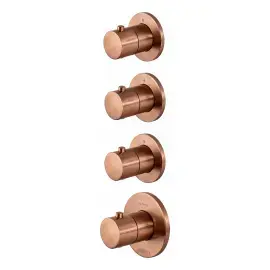 Термостат для душу Modular Box Paffoni MDE019RASP Brushed Copper PVD — вид на білому тлі