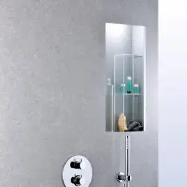 Комплект душової системи з термостатом Shower Paffoni KITLIQ018CR — вид спереду