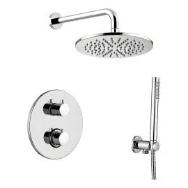 Душова система прихованого монтажу з термостатом Shower Paffoni KITLIQ018CR300 — вид на білому тлі
