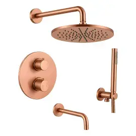 Комплект душової системи Shower Paffoni KITLIQ019RASP — вид на білому тлі