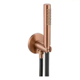 Душовий гарнітур 1jet Tondo Paffoni ZDUP094RASP70 Brushed Copper PVD — вид на білому тлі