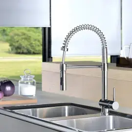 Смеситель для кухни с поворотным изливом Stick Paffoni SK179CR — вид спереди