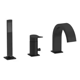 Змішувач на борт ванни  Tilt Paffoni TI040NO Matt Black — вид спереду