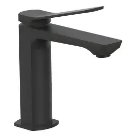 Змішувач для раковини  Tilt з донним клапаном Clic-Clac Paffoni TI071KNO Matt Black — вид на білому тлі