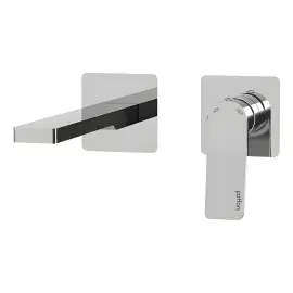Змішувач для раковини настінний  Tilt вилив 240 мм Paffoni TI106CR70 Chrome — вид на білому тлі