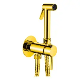 Гігієнічний душ Tweet Round Mix Paffoni ZDUP110HG Honey gold — вид на білому тлі