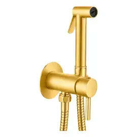 Гігієнічний душ Tweet Round Mix Paffoni ZDUP110HGSP Brushed honey gold — вид на білому тлі