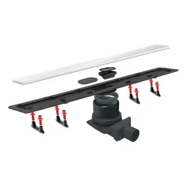 Душовий канал 95 см з решіткою Confluo Frameless Line Pestan 13701216 White Glass — бічний ракурс