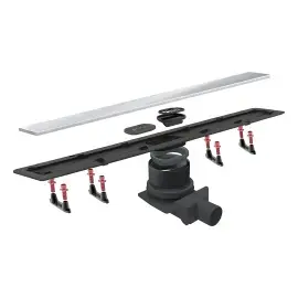 Душовий канал 65 см з решіткою Confluo Frameless Line Pestan 13701231 Stainless Steel 65 х 10 см — бічний ракурс