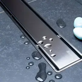 Душовий канал 65 см з решіткою під плитку Confluo Primo Compact Line Pestan 13702510 65 х 12 см — вид спереду