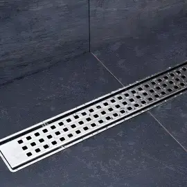Душовий канал 85 см з решіткою Confluo Primo Compact Net Line Pestan 13702519 85 х 12 см — вид згори