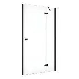 Душові двері з фіксованою стінкою Annea BlackLine Ronal AN13WD12000607 — вид на білому тлі
